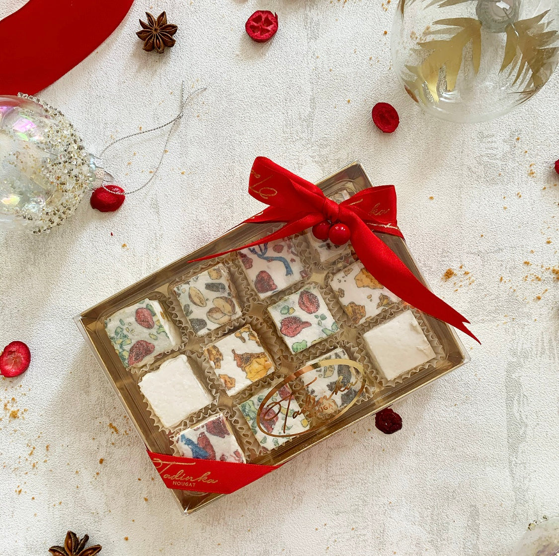 Festive Nougat Medium Gift Box (12 pieces)